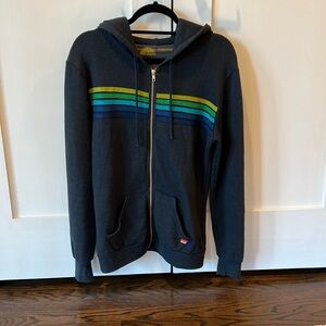Aviator Nation 5-Stripe Hoodie Charcoal